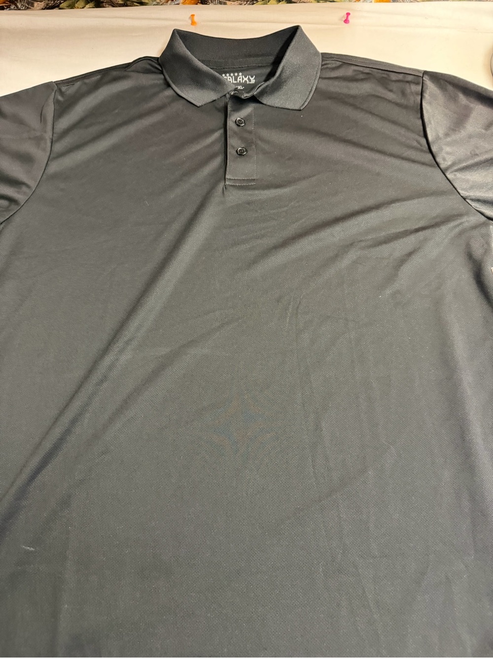 Galaxy By Harvic Men's Black Polo Shirt - Short Sleeve